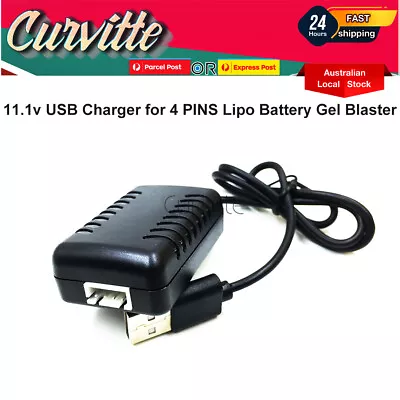 11.1v USB Charger For 3S 4PINS Lipo Battery UPGRADE Gen8 9 J10  Gel Blaster Toys • $16.95