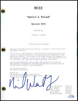 Michael Weatherly  NCIS  AUTOGRAPH Signed 'Devil's Triad' Episode Script ACOA • $175