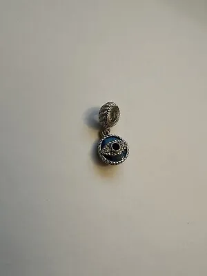 Judith Ripka Sterling 925 Sapphire & Diamonique Enamel Evil Eye Charm Pendant • $65