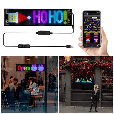 LED Display Programmable Message Sign Moving Scrolling Lighting Board Bluetooth • $77.19