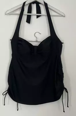 Figleaves Womens Black Belle Maternity Tankini Top Size 16 • £20