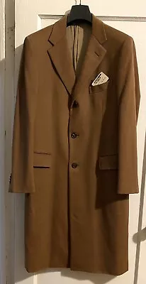 New Michael Reslan Italy Cashmere Long Men’s Coat Size 42R • $2200