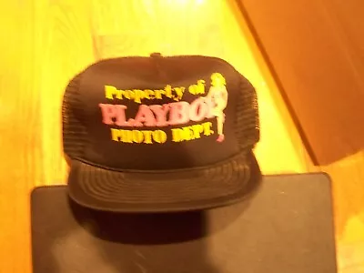 Vintage Truckers Hat  Property Of Playboy Photo Dept.    Mesh Back Snap Back • $9.99