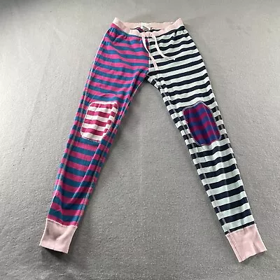 Hanna Andersson Pajama Pants Women Size XS Pink Blue Knee Patch Jogger Organic • $17.88