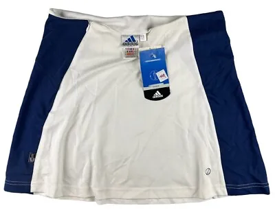 Vintage 2001 Adidas Climalite White/Blue Tennis Skirt Women's Size 14 - NEW NWT • $29.99