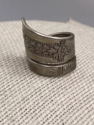 Vernon Silver Plate Silver Ring Made From Flatware Size 6.5 • $17