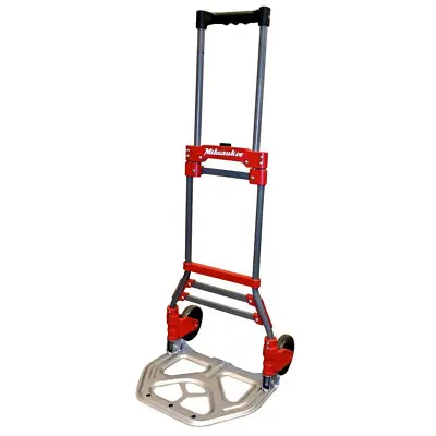 NEW Milwaukee 150lb Capacity Red Steel Folding Hand Truck Magna Ideal Heavy Cart • $47.90