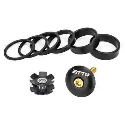 Bicycle Stem Cap & Spacers Set Cover Aluminum Headset Fork Top 1-1/8 Threadless • $12