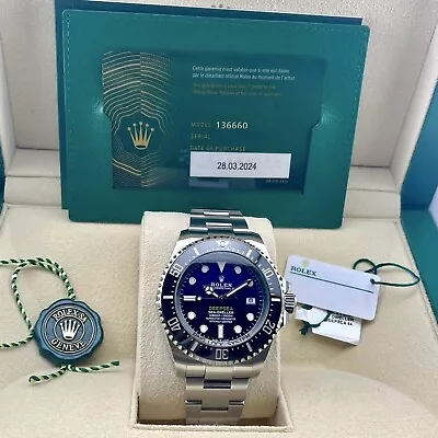 ROLEX DEEPSEA 136660 D-Blue JAMES CAMERON MARCH 2024 - BRAND NEW BOX AND PAPERS • $17500