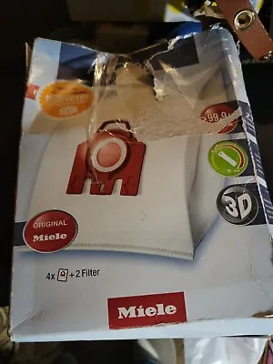 Miele 41996583 Vacuum Cleaner Bags AirClean FJM 4 Bags 2 Filters In Damaged Box • £11.40