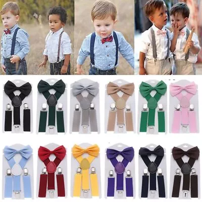 Cute Braces Suspender And Bow Tie Set For Baby Toddlers Kids Boys Girls Child__ • £3.97