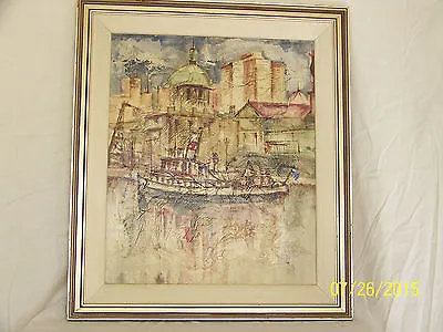 Jean Claude Mayodon Listed Artist Original Oil On Canvas  Port De Montreal  • $1312.50