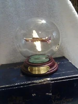 Mayflower Glass Gilded Gold Mustang P51D Small Globe Code No. AM 153G Box Damage • $29.99