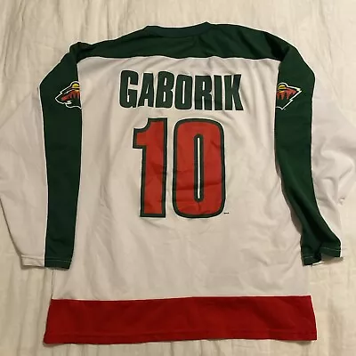 Marian Gaborik Minnesota Wild Vintage NHL Hockey Jersey Size L-XL READ • $20
