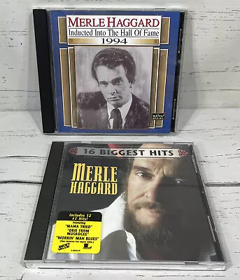 MERLE HAGGARD * 2 CD Lot * Hall Of Fame 1994 Inducted/16 Biggest Hits • $7.28