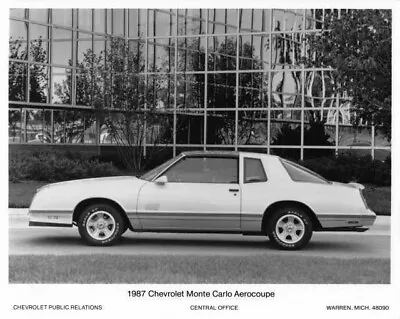 1987 Chevrolet Monte Carlo Aerocoupe Press Photo 0316 • $13.67