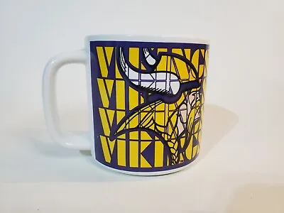 Vintage 1996 Minnesota Vikings Ceramic Mug Purple Spell Out Licensed NFL Logo • $16.61