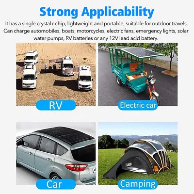 £27.99 • Buy 50 Watts Solar Panel Kit 12V Battery Charger + 40/100A Controller Caravan Boat