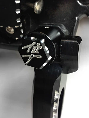 $31.77 • Buy 99-2022 Hayabusa 3D Hex Black Silver Engraved Ball Cut Kickstand Nut Cover Cap