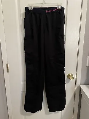 HeartSoul Scrub Pant Black With Drawstring Medium Tall • $9.95