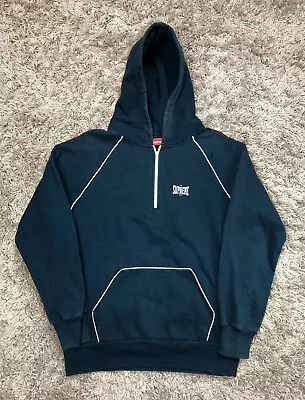 2007 Supreme Everlast Navy Quarter Zip Pullover Hoodie White Piping Skate Medium • $255