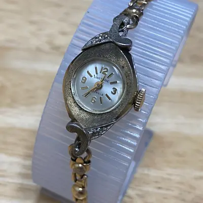 VTG Vantage Lady 2 Real Diamonds Cocktail 10k GF Band Hand-Wind Mechanical Watch • $47.99