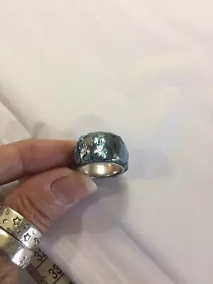 Genuine SWAROVSKI Blue Nirvana Petite Crystal Cocktail Ring - Size 52 (6) 🌻 • $85