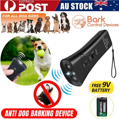 Outdoor Anti Bark Device Ultrasonic Dog Barking Control Stop Repeller Trainer • $14.62