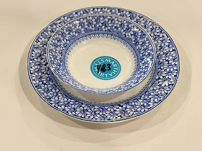 William Alsager Adderley Daisy Porcelain Plate & Bowl - Martha Stewart Owned • £28.93
