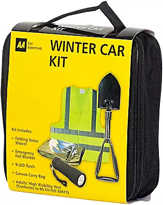 £21.48 • Buy AA Winter Car Kit With Folding Snow Shovel - Black