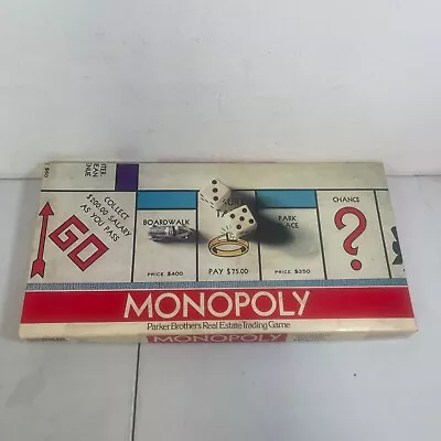 Vintage 1970's Monopoly Parker Brothers Real Estate Trading Game No.9 CHK CONDIT • $26.66