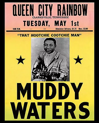 Muddy Waters Concert Poster - 8x10 Photo  • $6.99