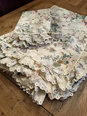 Vintage Dorma V&A Guinevere Single Quilt Cover And Pillowcase Frill Lace Trim • £36.99