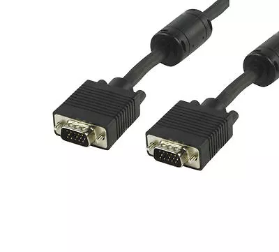 £9.62 • Buy Quality 5m VGA Cable - 5 Metre  SVGA Lead  For PC / Laptop To TV / Monitor