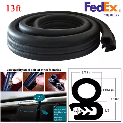 4M/13ft Rubber Car Seal Door Protector Weather Stripping Edge Decor USA Stock • $25.05