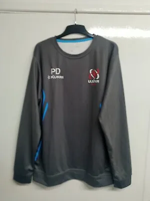 Ulster Rugby Large Kukri Grey Jumper Issued To Coach Peter Donnelly • £14.99