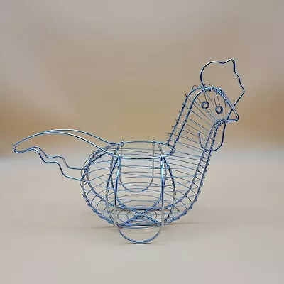 Chicken Metal Wire Egg Basket With Handles Chicken Shaped Egg Basket • $12.99