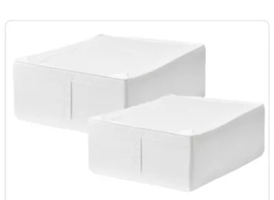 2x IKEA SKUBB MultiUse Under Bed Wardrobe Storage Case Box White  44x55x19 Cm • £18.99