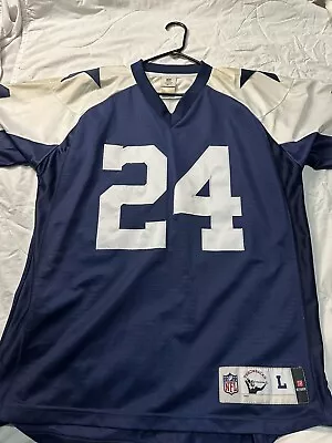 Vintage Dallas Cowboys #24 Marion Barber Jersey Size L Throwback Navy    E • $15