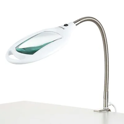 Amscope 1.75X Magnifying 40 LED 6.5W Lamp Light Gooseneck 5  Diameter Lens+Clamp • $74.99