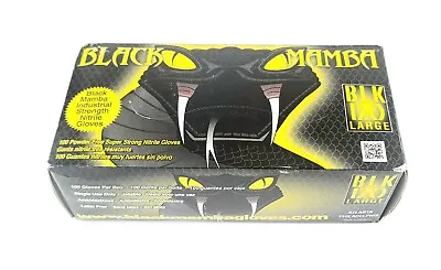 $18.90 • Buy Black Mamba Super Strong Nitrile 100 Glove BOX Work Glove Heavy Duty Gloves S. L