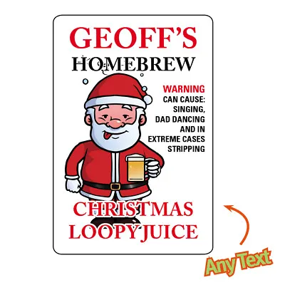 Personalised Bottle Labels Homebrew Christmas Beer Wine Homemade Stickers 1029 • £2.99