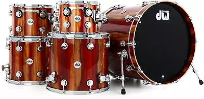 DW Private Reserve Shell Pack - 5-piece - Gloss Natural Over Candy Stripe Padauk • $8418.99