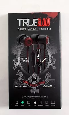 V-Moda True Blood O Positive Black OPOSV-U-BLACK 3.5mm Connector Headphone - NEW • $39.95