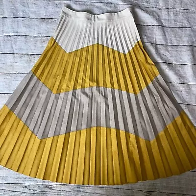 Zara Faux Suede Striped A-line Skirt M V1 • $28.80