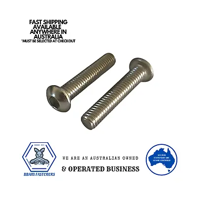 M3 M4 M5 M6 M8 Button Socket Head Bolt S Screw S Allen Stainless Steel A2 G304 • $36