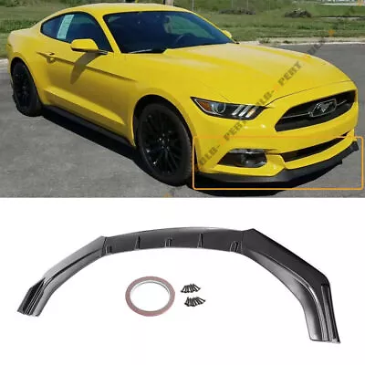 For 2015-17 Mustang Front Bumper Lip Chin Spoiler Splitter Gloss Black • $46.99