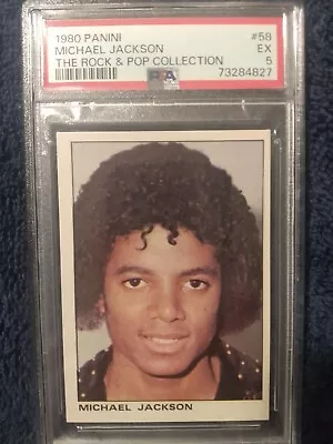 Panini Pop Rock Collection 1980 Michael Jackson #58 1st Solo Rookie PSA 5 • $229.99