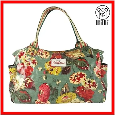Cath Kidston Day Bag Handbag Grab Everyday Bag Autumn Bloom Floral Oilcloth CK79 • £24.99