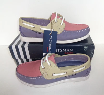 £21.98 • Buy Leather New Ladies Boat Deck Raspberry Casual Womens Trainers Shoes UK Size 3